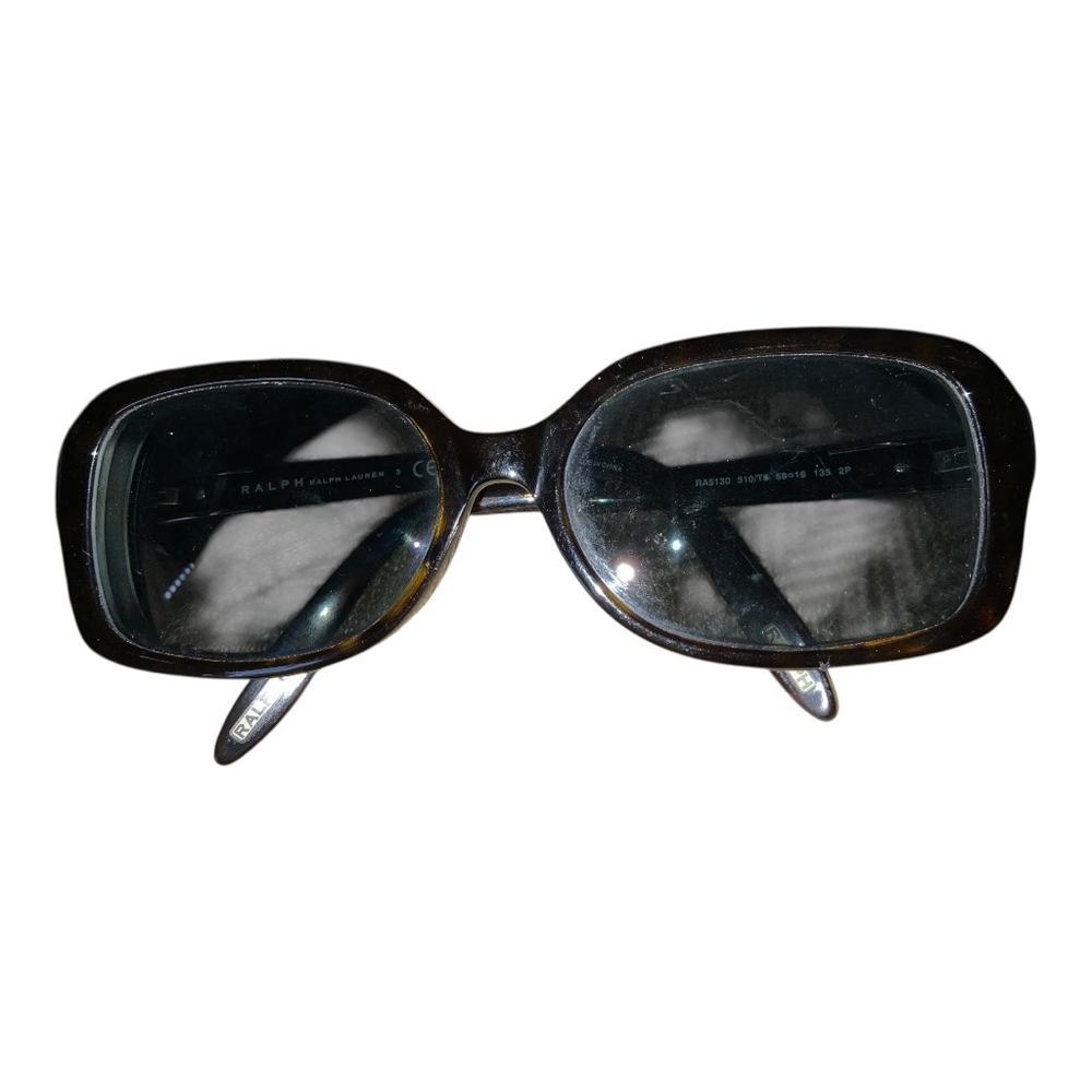 Ralph Lauren Brown and Black Square Sunglasses One Size -FRAMES ONLY